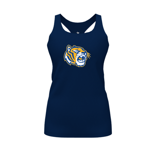 [FT0TRBNV-FYS-LOGO2] Decker Racerback Tank Top (Female Youth S, Navy, Logo 2)