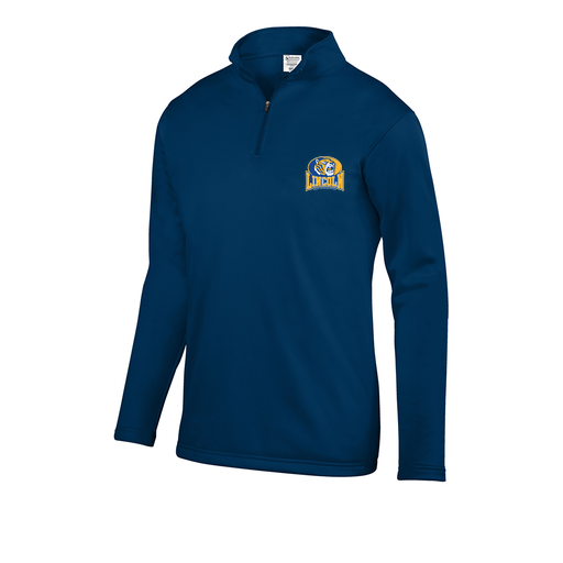 [FOLQFFNV-AS-LOGO3] Decker Men's FlexFleece 1/4 Zip (Adult S, Navy, Logo 3)