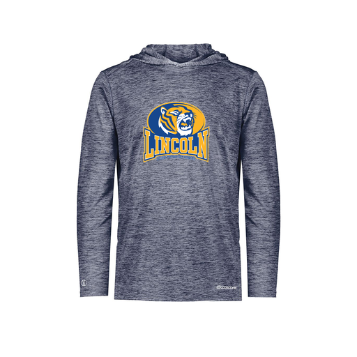 [FOLHCGNV-YS-LOGO3] Decker Youth Charge Hoodie (Youth S, Navy, Logo 3)