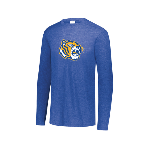 [FTLCUBRY-AXS-LOGO2] Decker Men's Tri-Blend T-Shirt - Long Sleeve (Adult XS, Royal, Logo 2)