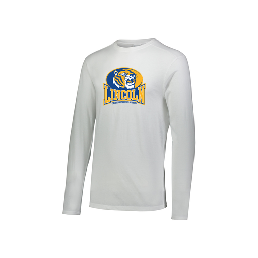 [FTLCUBWH-YS-LOGO3] Decker Youth Tri-Blend T-Shirt - Long Sleeve (Youth S, White, Logo 3)